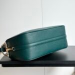 Gucci Half Horsebit Medium Shoulder Bag Green Leather 31Cm - Image 4
