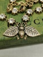 Gucci Bee Necklace With Crystals In Gold ‎629989 J1D50 8062 - Image 3