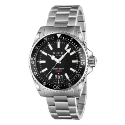 Gucci Dive Black Dial Watch 40Mm