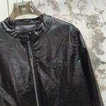 Miumiu Crop Top Jacket Black Leather - Image 5