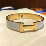 Hermes Clic Clac H Bracelet Gold In Light Blue - Image 3