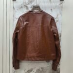 Miumiu Crop Top Jacket Brown Leather - Image 6