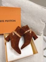 Louis Vuitton Parisienne Ankle Boot Suede Leather Brown - Image 3