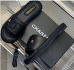 Chanel Black Slide Cc Logo - Image 7