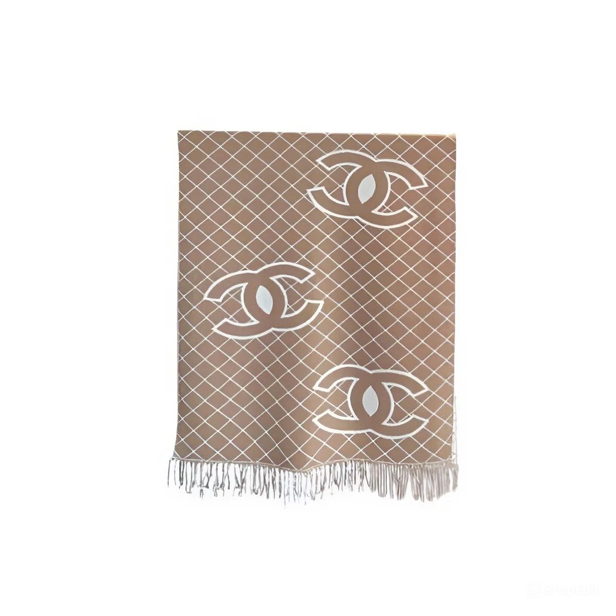 snapedit_1759206101210 Chanel Cashmere Shearling Scarf Beige - Image 1