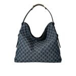 Gucci Beatrix Large Tote Bag Blue And White Gg Denim 40Cm