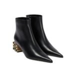 Loewe Anagram Leather Ankle Boots Black