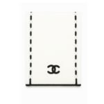 Chanel Cc Logo Cashmere Scarf White 180Cm