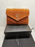 Saint Laurent Loulou Medium In Suede Cinnamon Brown 31Cm 5749461U8C77761 - Image 2