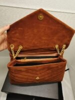 Saint Laurent Loulou Medium In Suede Cinnamon Brown 31Cm 5749461U8C77761 - Image 5